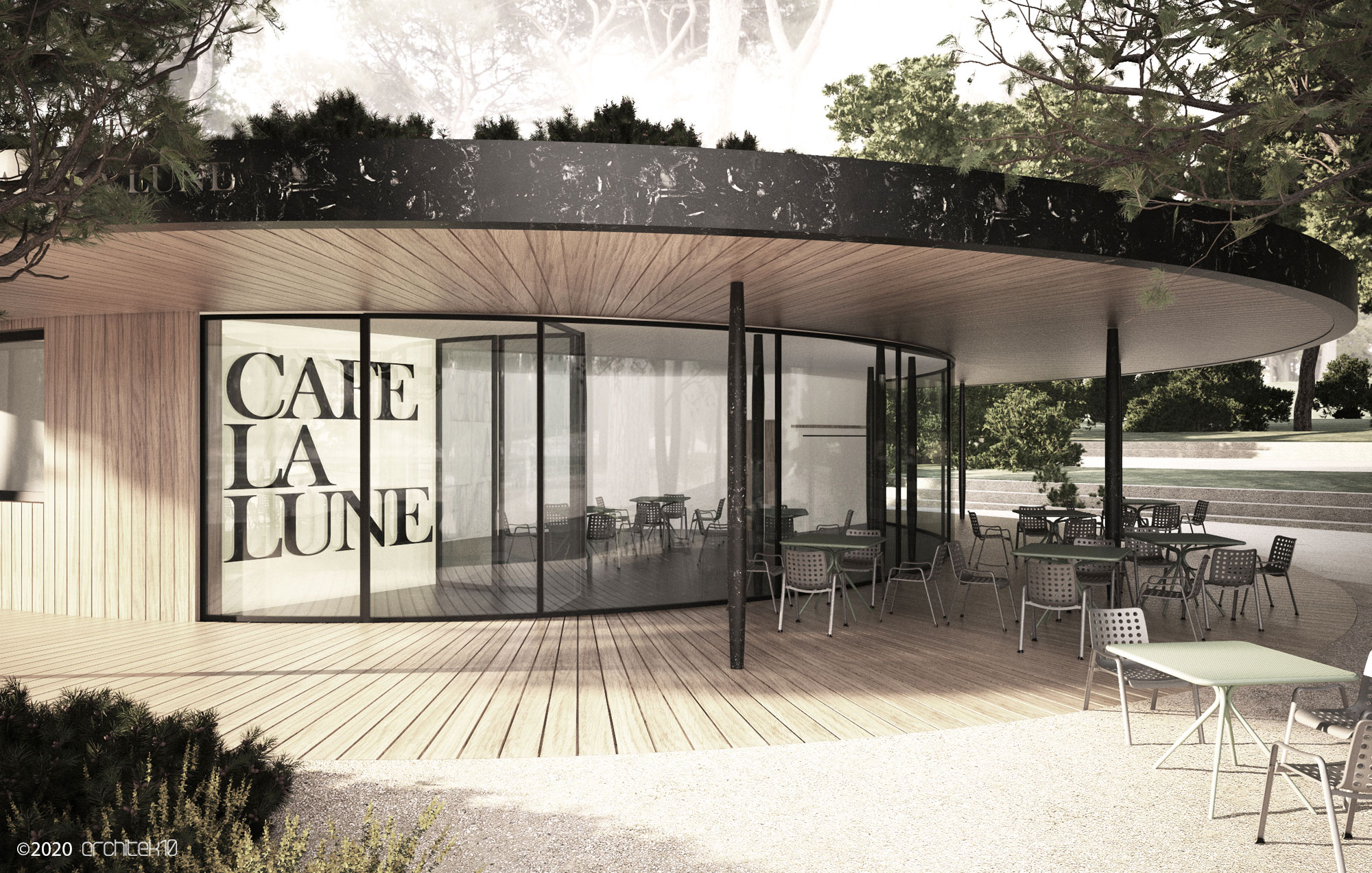 Visualisierung Pavillon im Park - Zürich - 2021